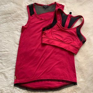 EUC Lot of 2 Alala Toughie Tank XS Zip It Up Bra S